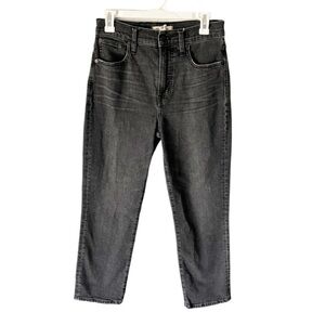 Madewell Jeans Women's 26 The Perfect Vintage Crop Black Lunar Wash AA982